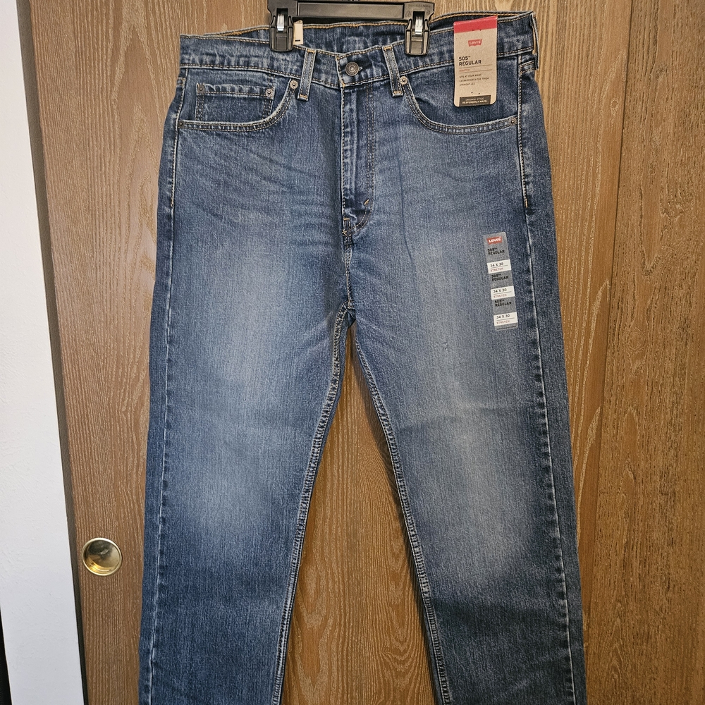 Levi's Men's Straight Denim Jeans - Classic Blue 34x30 NWT